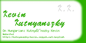 kevin kutnyanszky business card